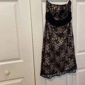 White House black-market cocktail dress strapless